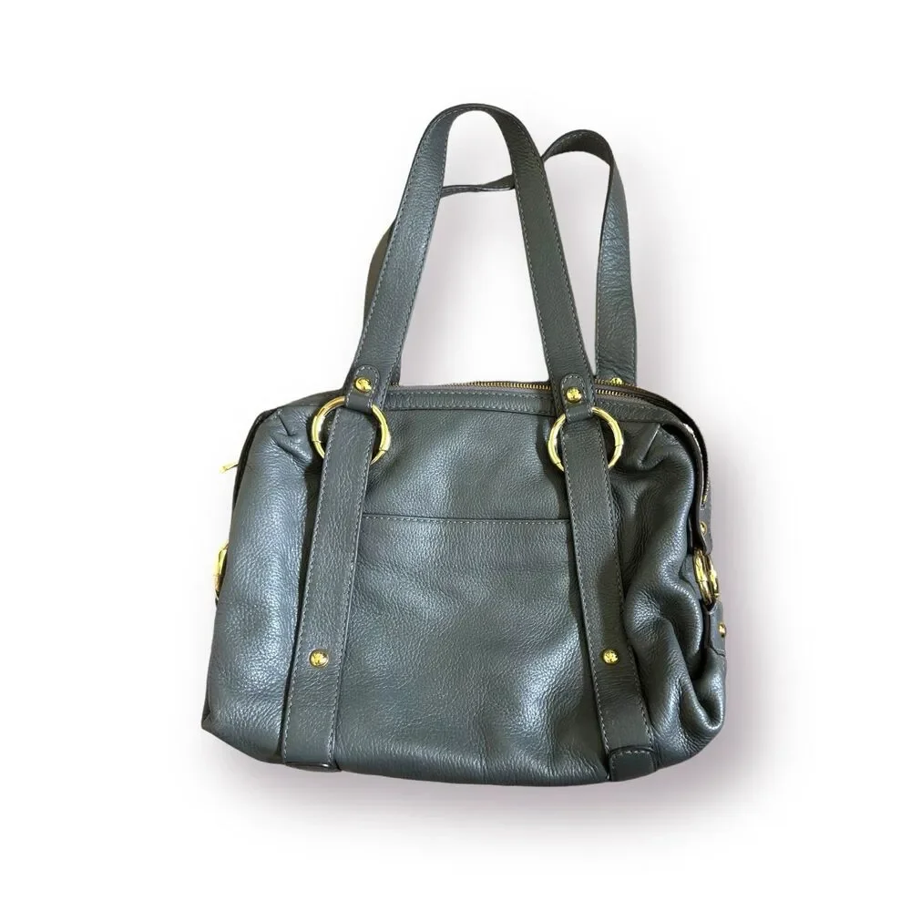 Michael Kors Fulton Gray‎ Leather Satchel
